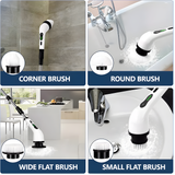 9-in-1 Cordless Electric Spin Scrubber – Efficient, Multi-Purpose Cleaning with Extendable Handle